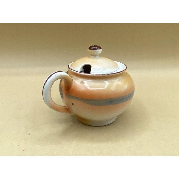 Noritake Morimura Hand Painted Lidded Mustard Tree & House Scene - Picture 2 of 12